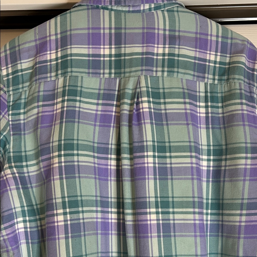 L.L. Bean Women's Fleece-Lined Flannel Plaid Shirt Jacket Size Large - Picture 5 of 14